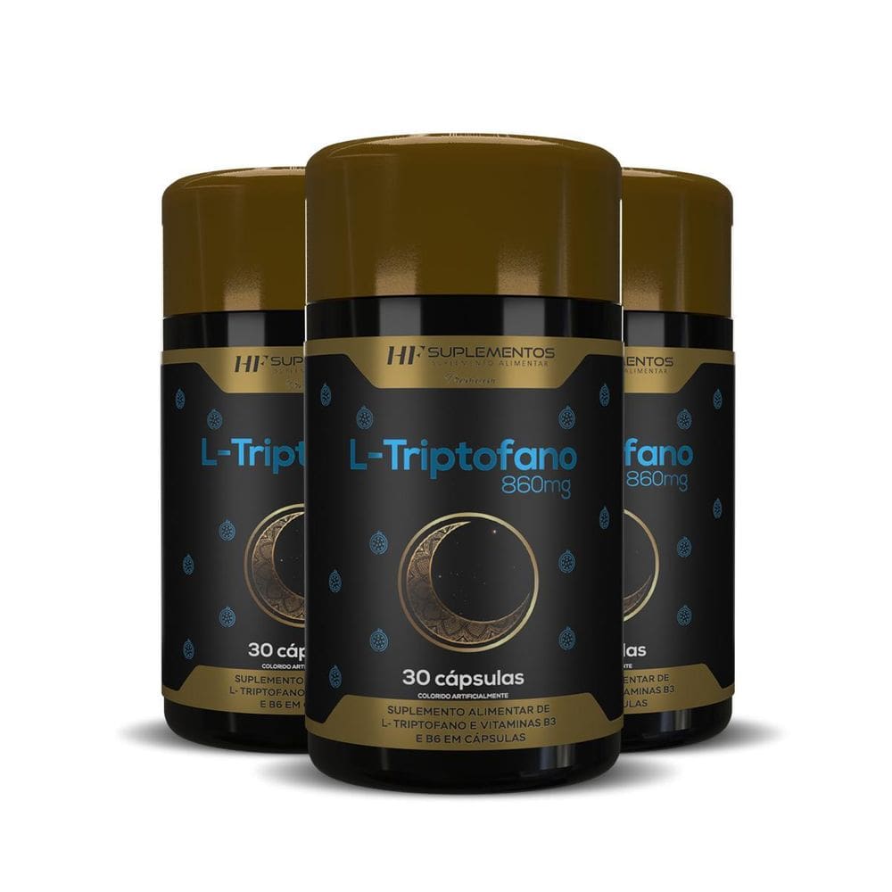 3X L-Triptofano Com Maracuja 860Mg 30Caps Hf Suplementos