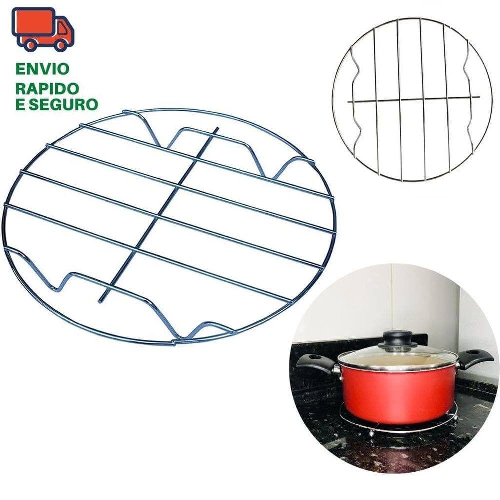 Kit 6 Peças Descanso Panela Suporte Aramado Circular Metal