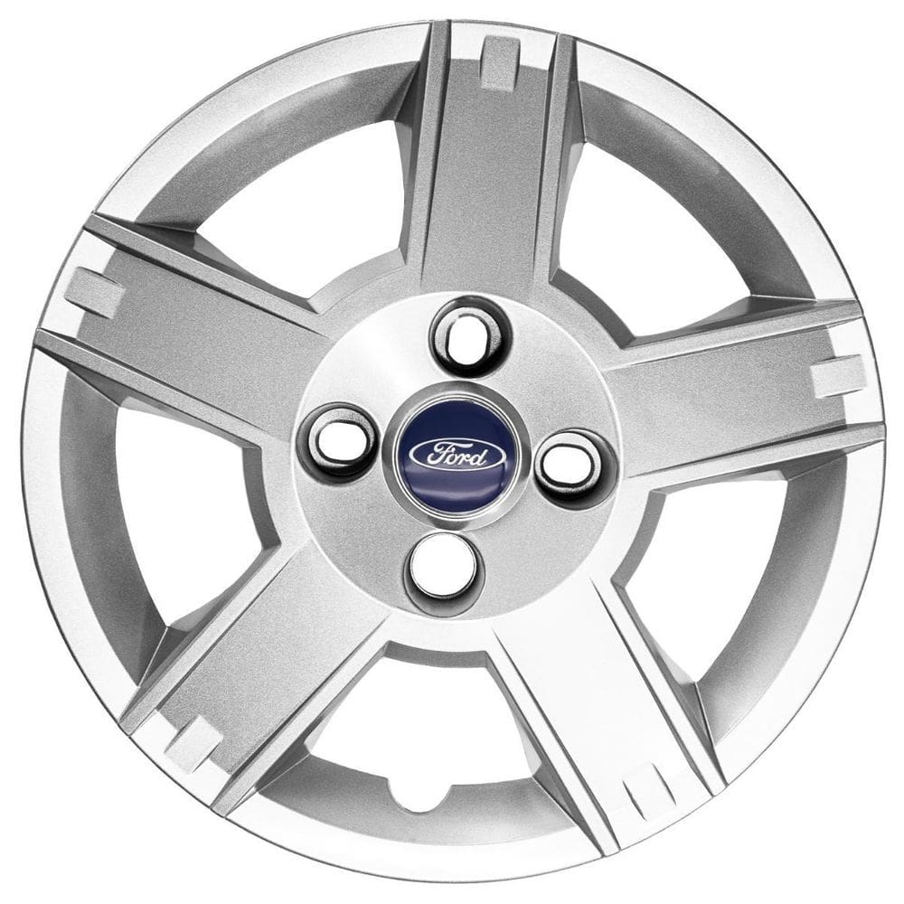 Jogo 4 Calotas Aro 14 Ford Fiesta Hatch Sedan 2008/10 Prata