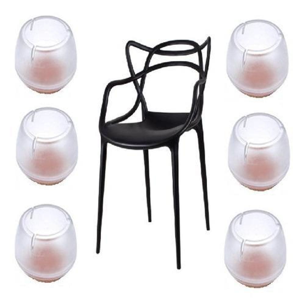 Kit 16 Pezinhos Com Feltro Para Pé De Cadeira 12Mm A 16Mm