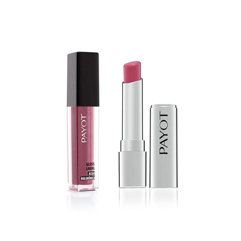 Kit Lips Payot - 1: Gloss Búzios + Batom Rosa