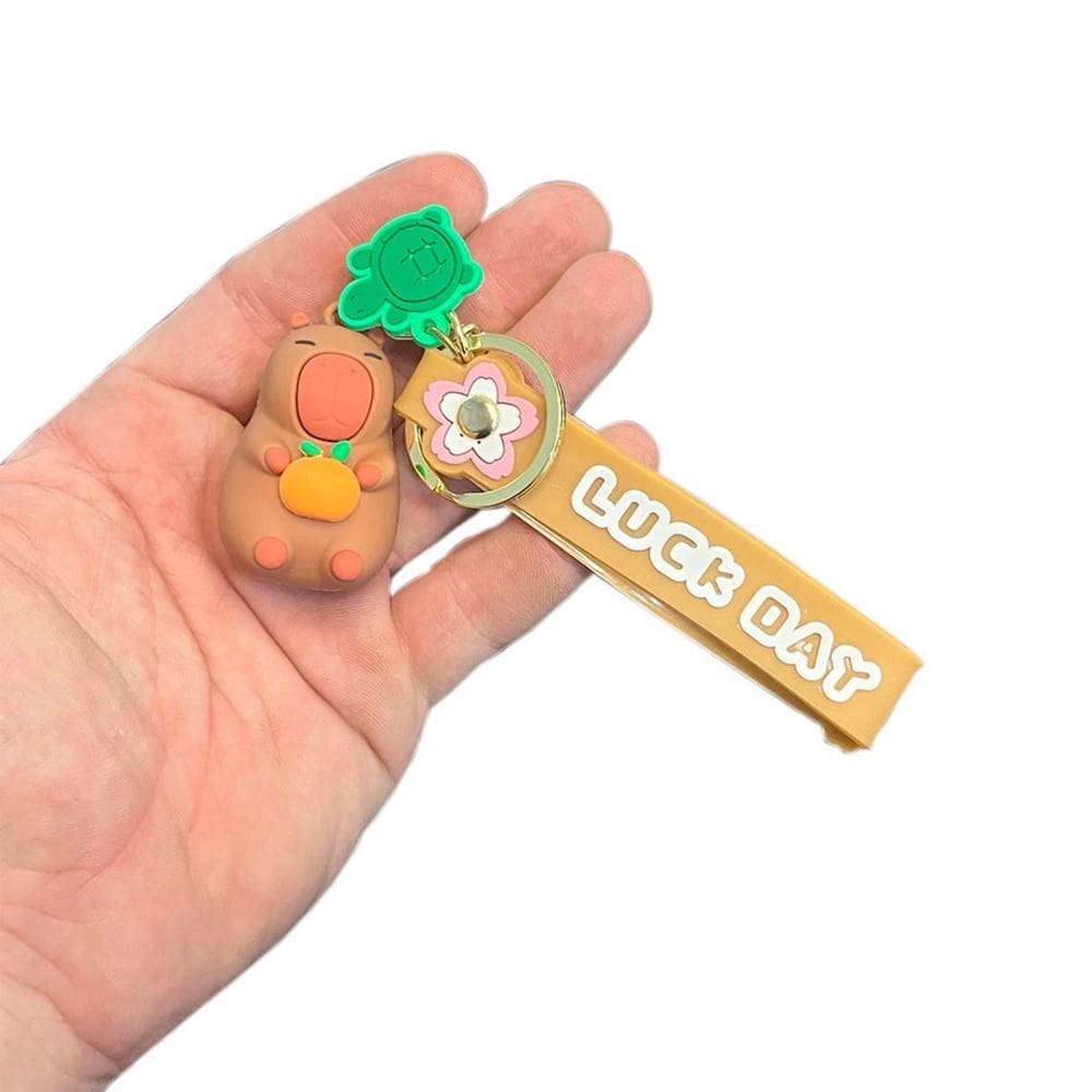 Chaveiro Pingente Emborrachado Capivara Da Sorte - Lucky Day