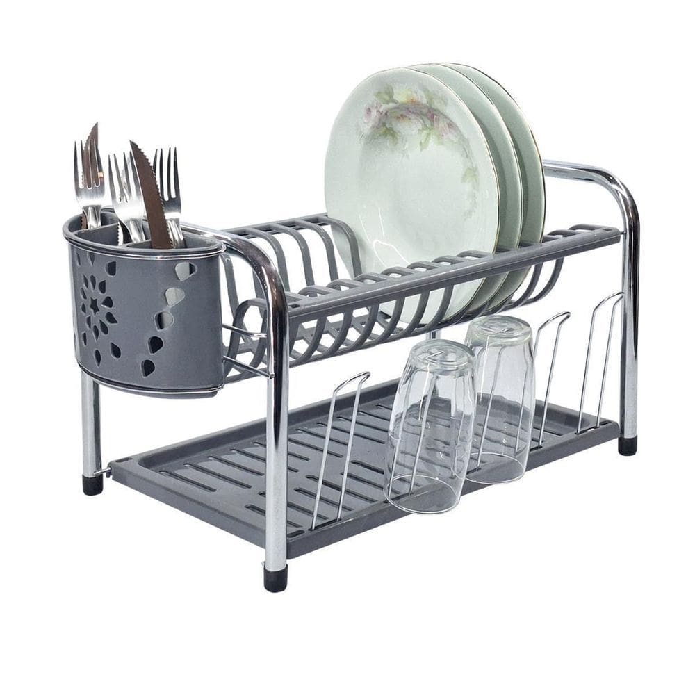 Escorredor Secador D Louças Duplo C Porta Copo Talher Triplo