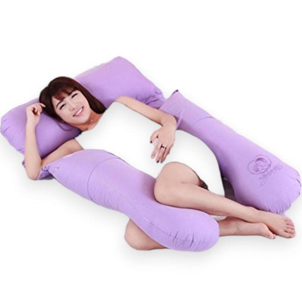 Travesseiro De Corpo Para Gestante Apoio Gravida Lilás