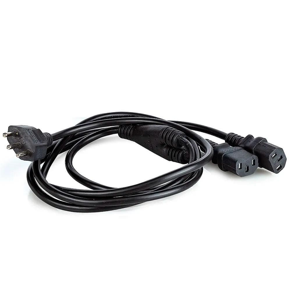 Cabo De Força Tripolar 3 Metros Y 1 Macho E 2 Fêmeas - Preto