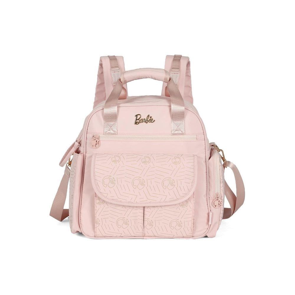 Bolsa Mochila Maternidade Meninas Barbie Luxcel Bs67384 Rosa