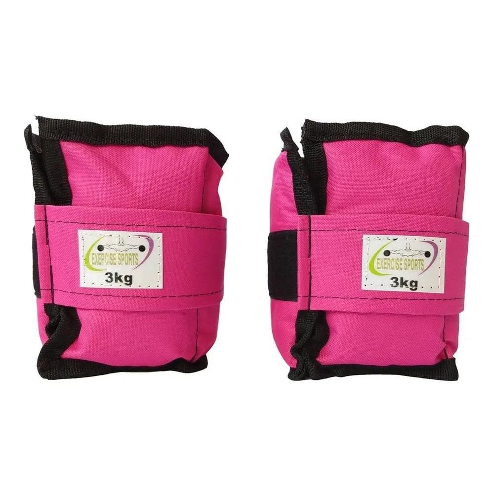 Caneleira / Tornozeleira De Peso 3 Kg Rosa Par.