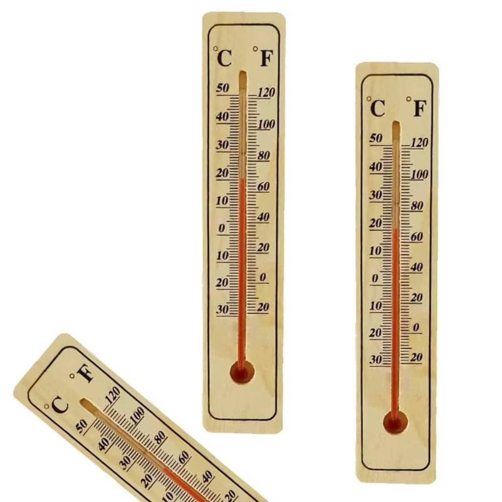 Termômetro Parede Madeira Interior Casa Sauna Premium