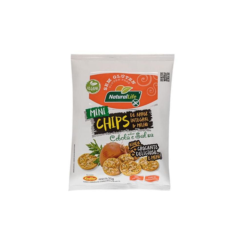Mini Chips Arroz Milho Cebola E Salsa S/Gluten Kodilar12X35G