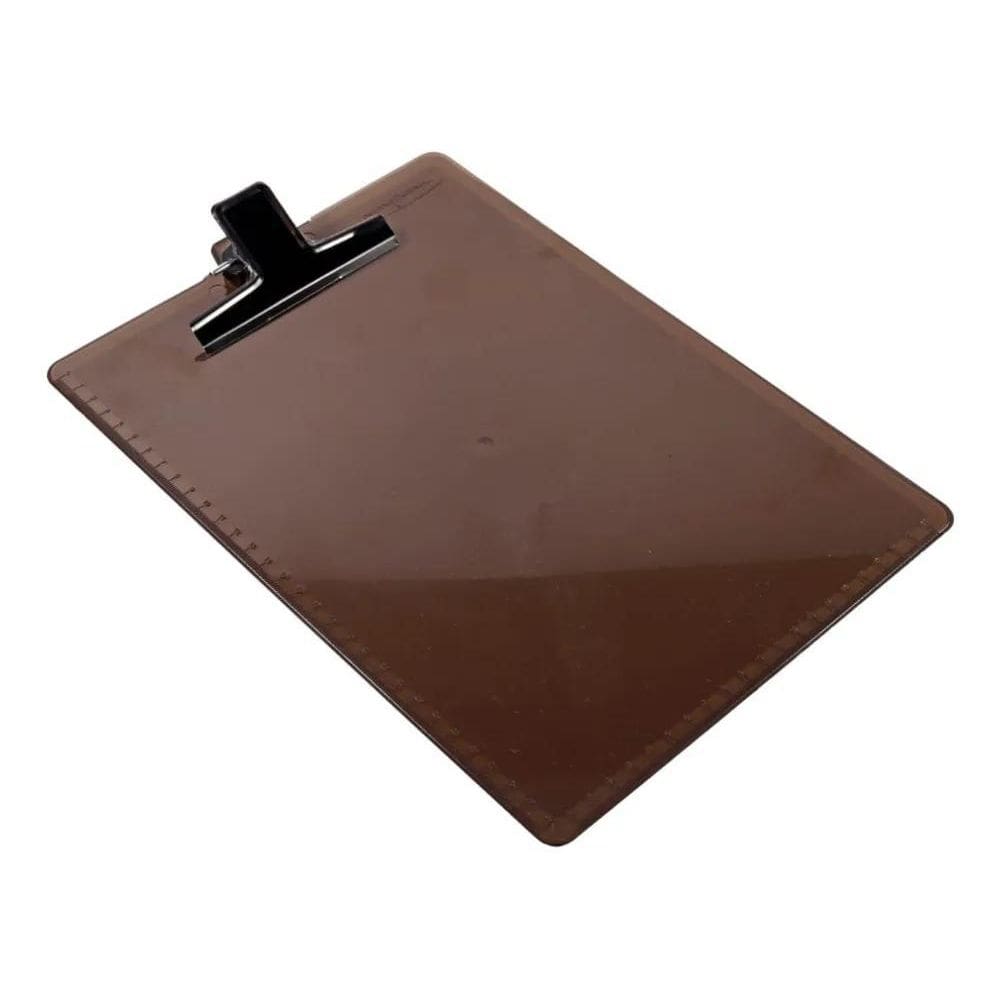 Prancheta Fumê Acrílico A4 Prendedor De Metal Novacril