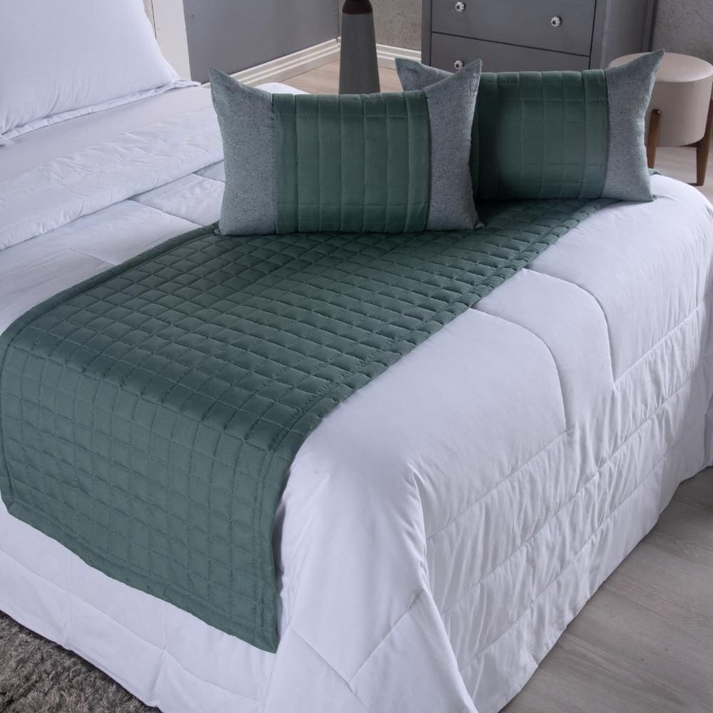 Kit Peseira Copacabana King 5 Peças 100% Poliéster Verde