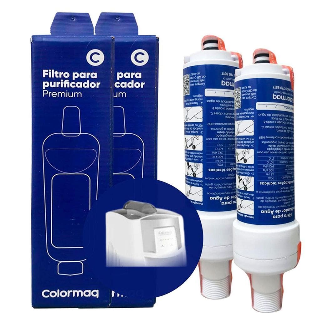 Kit 2 Filtro Refil Colormaq Premium Antigo Purificador
