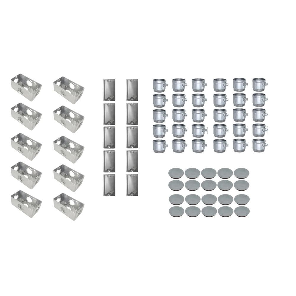 Kit 10 Combos Condulete 3/4Poleg Cx Multipla Tipox Aluminio