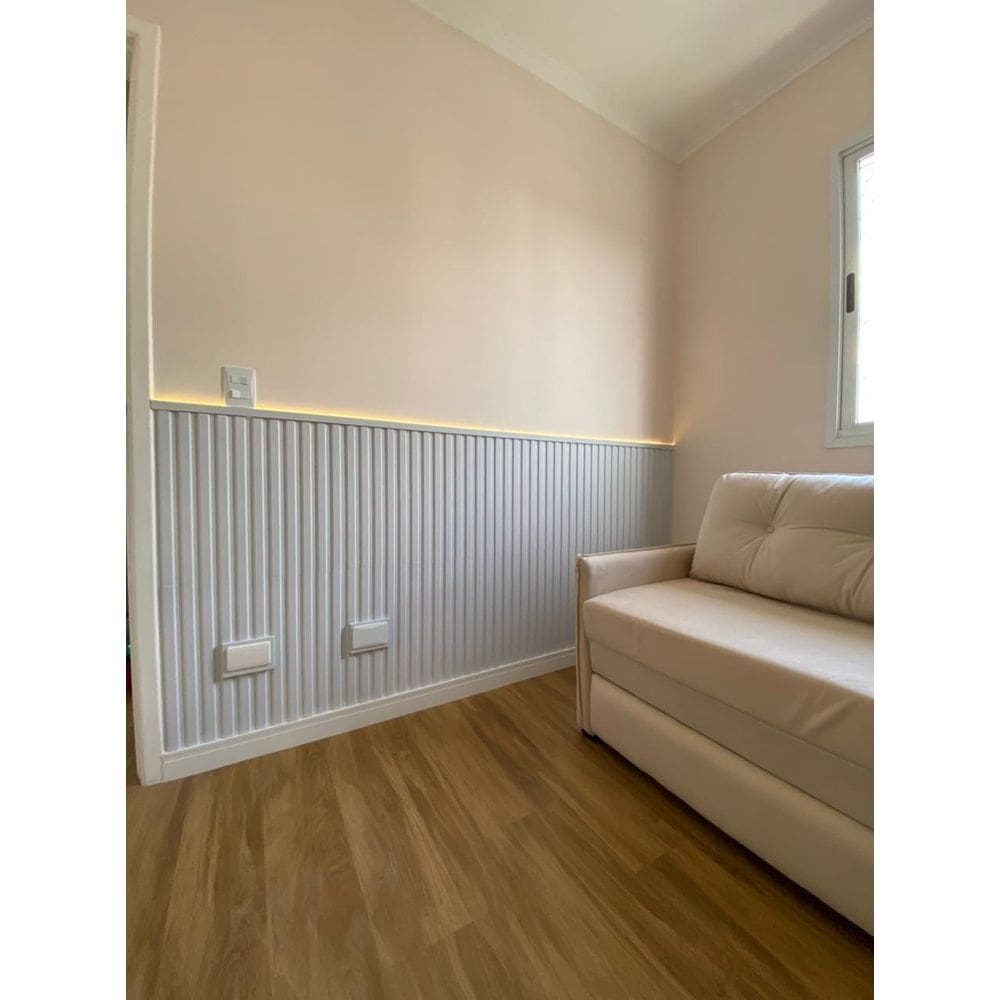 18 Placas Revestimento De Pvc Painel Ripado 50X50Cm