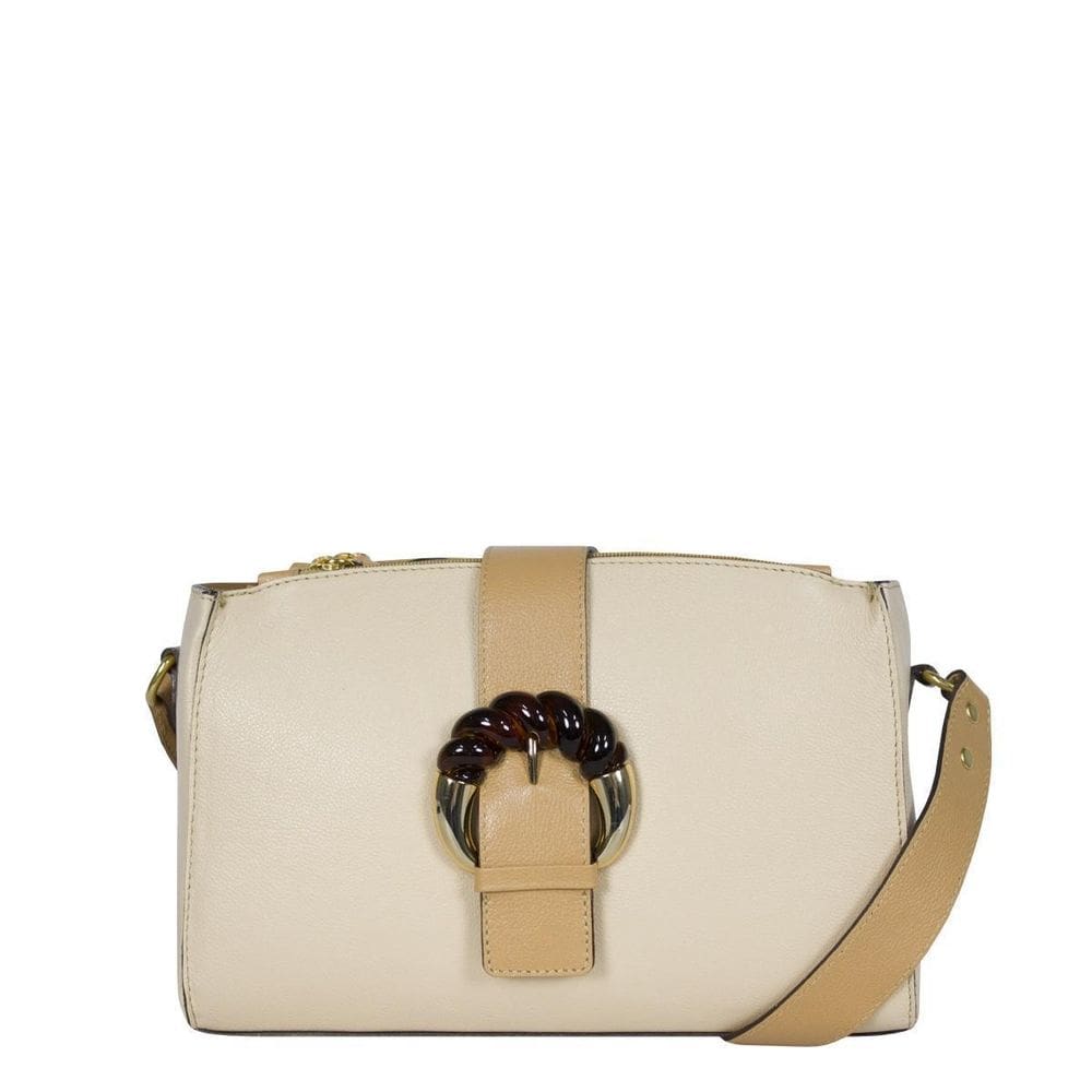 Bolsa Feminina Couro Transversal/Tiracolo Off White
