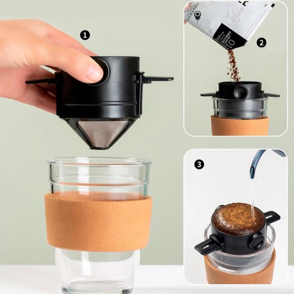 Mini Coador De Café Pequeno Xícara Portátil Filtro Prático