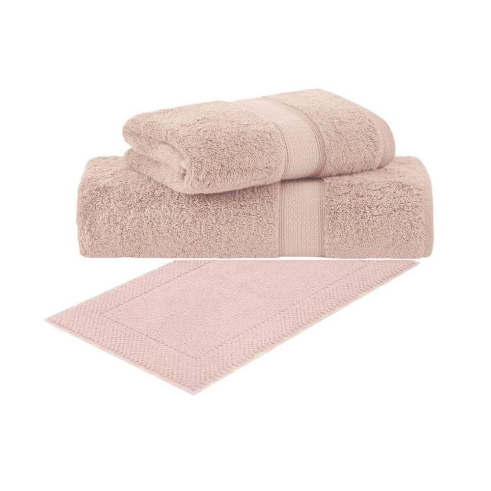Kit Banho Rosto Piso 3 Pçs América Algodão Egípcio