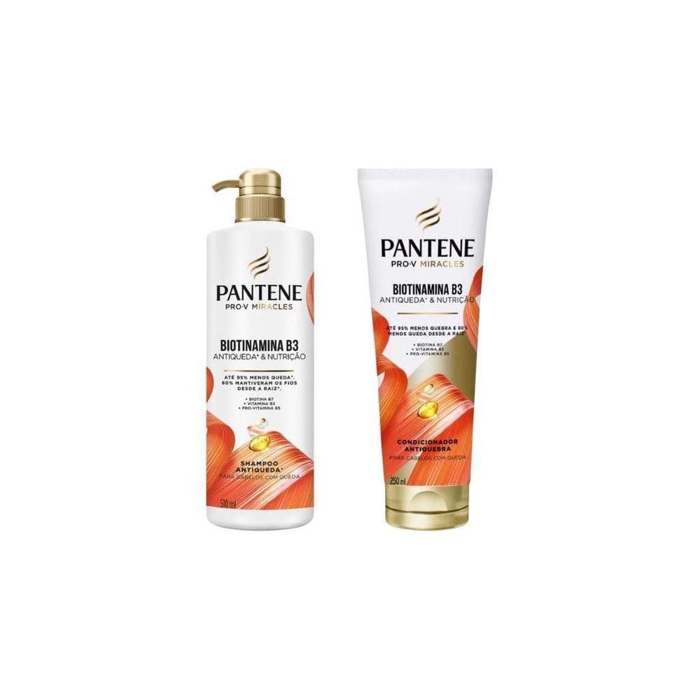 Kit Pantene Biotinamina Shampoo 510Ml+Cond 250Ml
