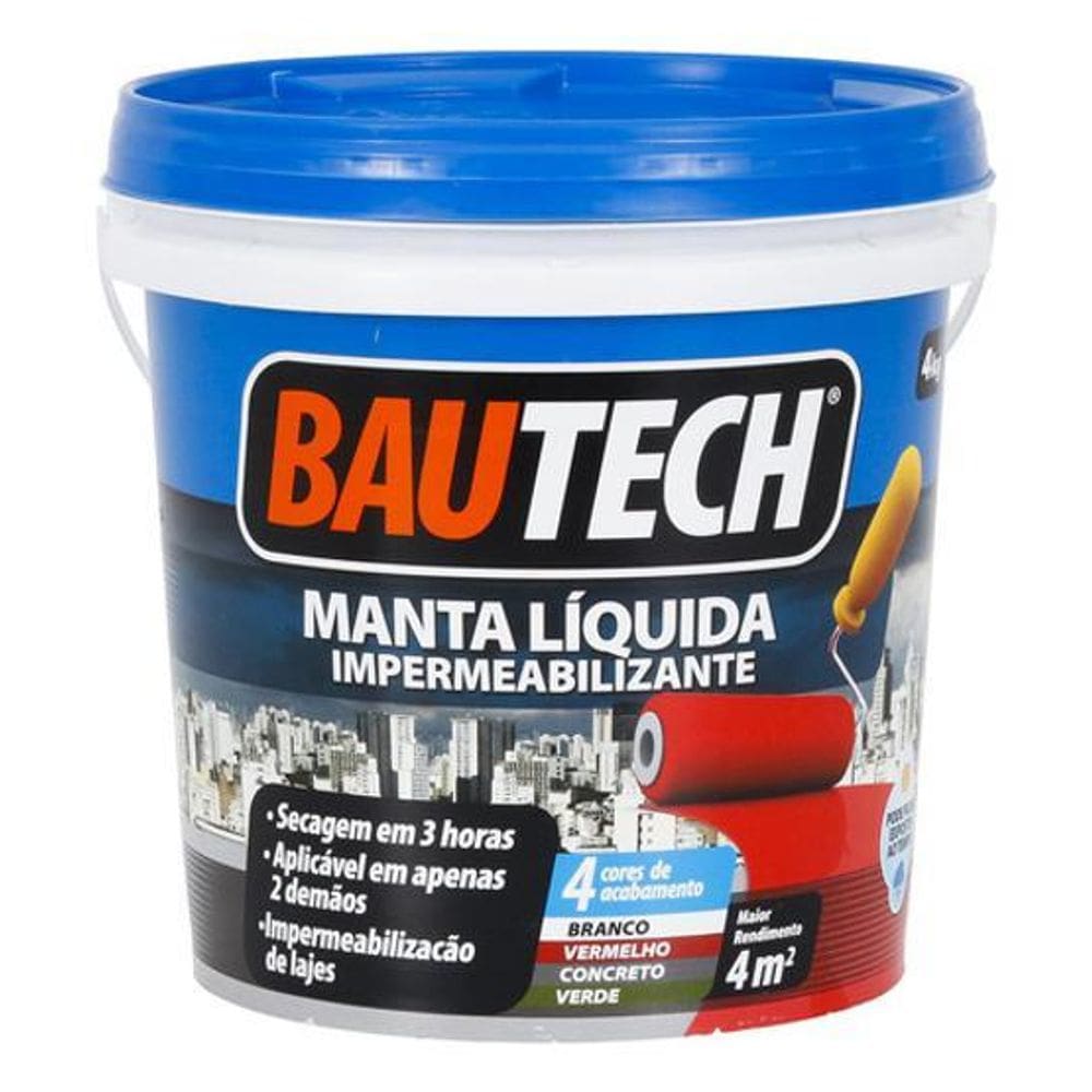 Manta Liquida Acrilica Profissional Branca 4Kg - Bautech