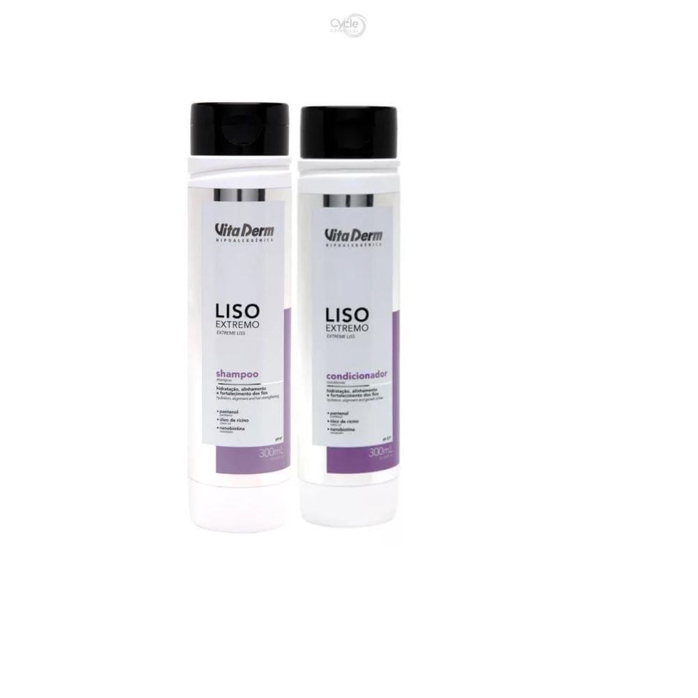Kit Shampoo E Condicionador Liso Extremo Vita Derm
