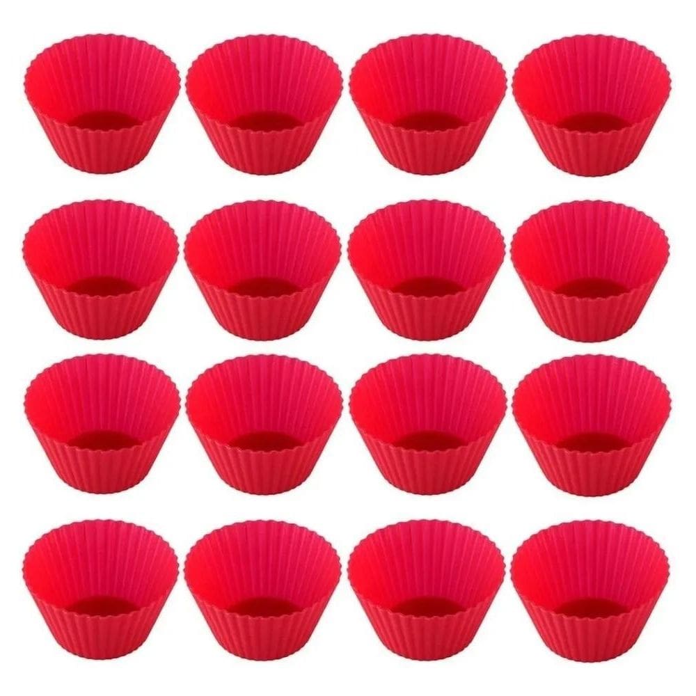 12 X Formas Silicone Cupcake Muffin Pão De Queijo Mini Bolo