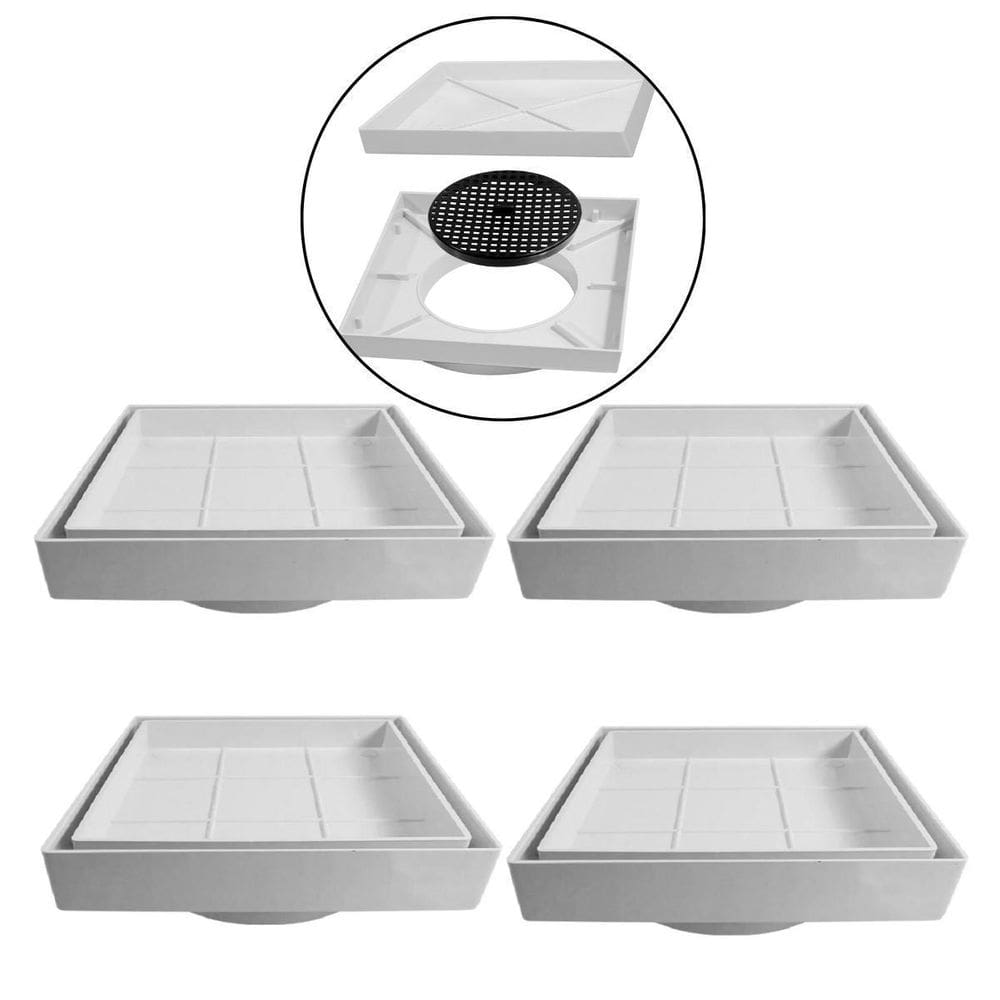 Ralo Invisível Oculto De Embutir Anti Inseto 15X15Cm 04 Un