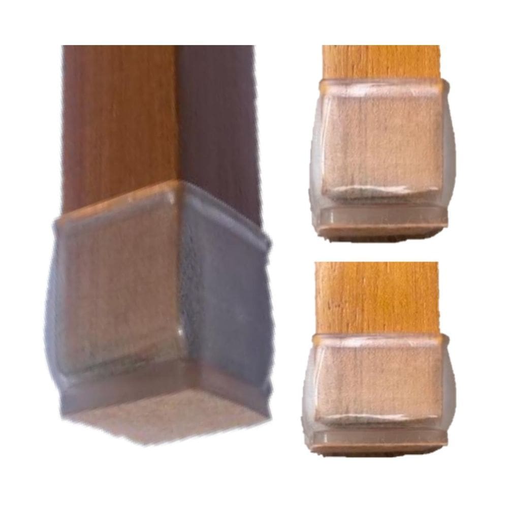 Kit 24 Protetor Pezin Quadrado Feltro Pé Cadeira Mesa Moveis