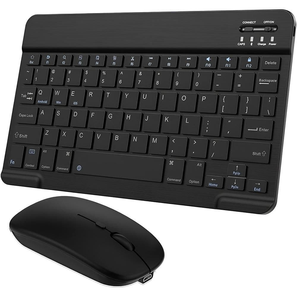 Kit Teclado E Mouse Wireless Slim A6732 Preto Recarregável