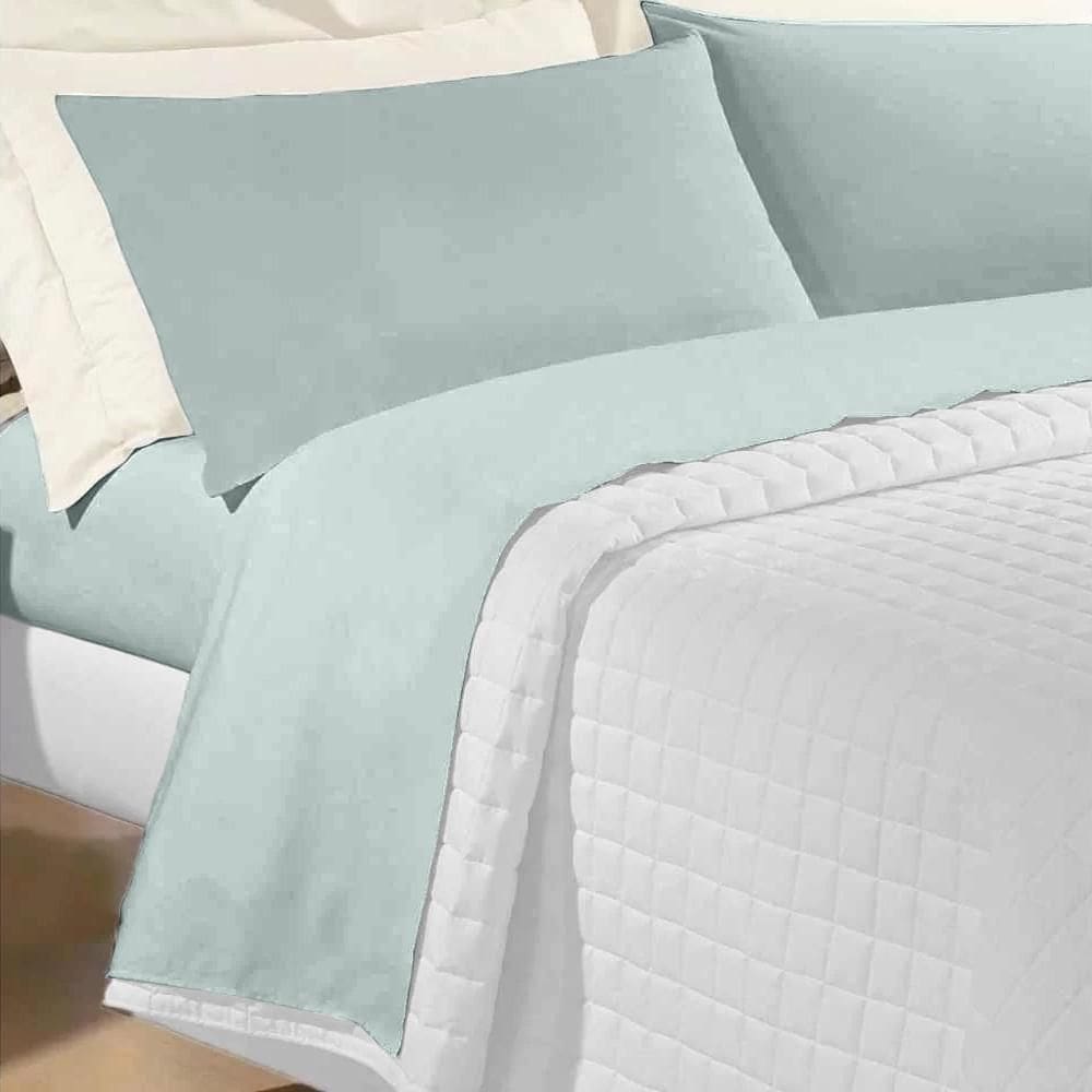 Jogo Cama Queen 180 Fios 100% Algodão Premier Andreza Verde