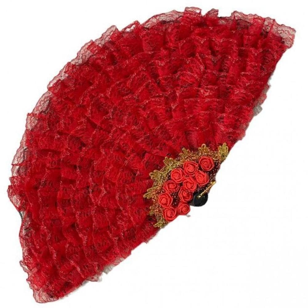 Leque Aberto Cigano Artesanal - Selecione A Cor