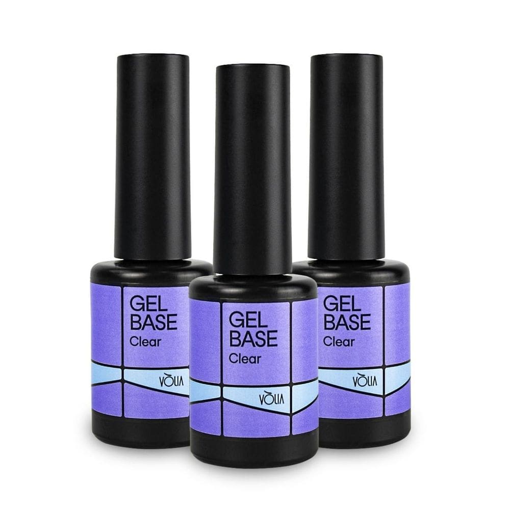 Kit 3 Gel Base Clear Frasco 9G Alongamento Unha Led/Uv Vlia