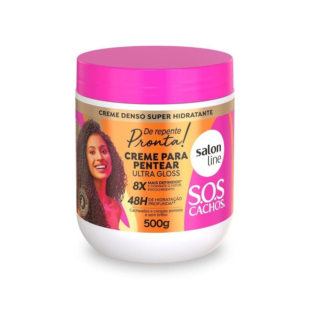 Creme Pentear Ultra Gloss Cachos Definidos 500G Salon Line