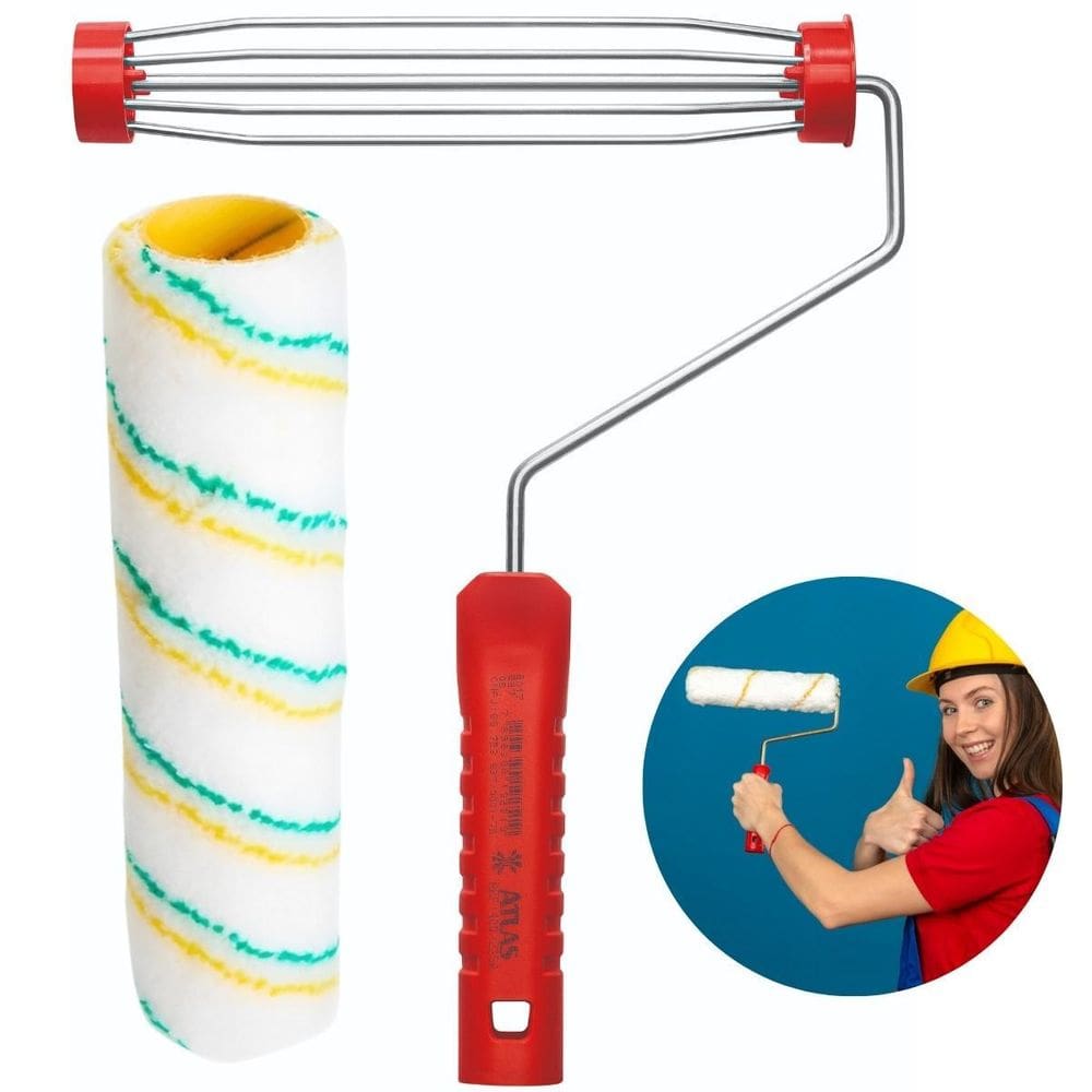 Suporte Garfo 23Cm Sem Rosca + Rolo Para Pintura Poliamida