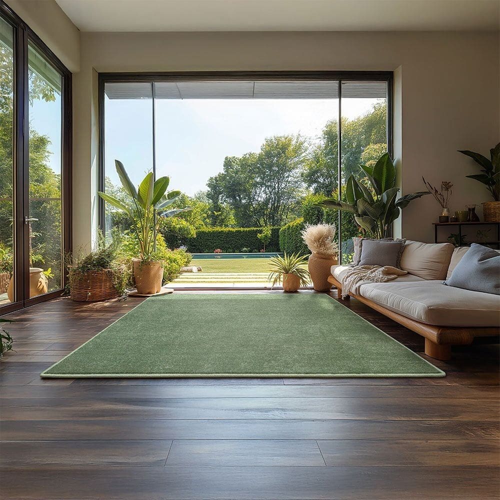 Tapete Tufting Ecletik Liso 100cm X 150cm VERDE SELVA