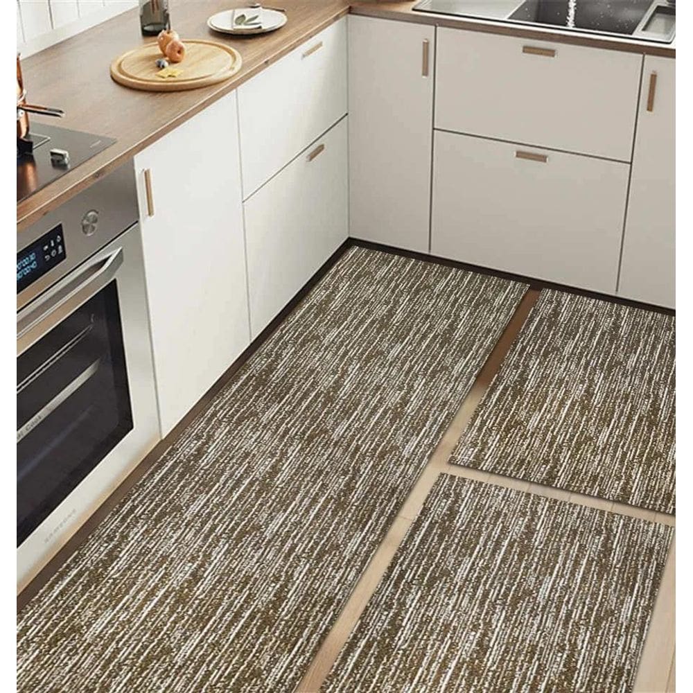 Tapetes Cozinha Antiderrapante Geométrico - Jogo 3 Peças Cor