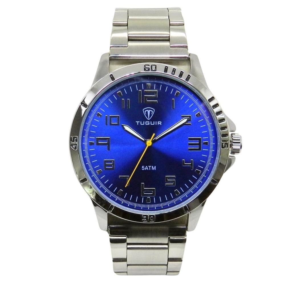 Relógio Tuguir Masculino Ref: Tg30517 Casual Prateado
