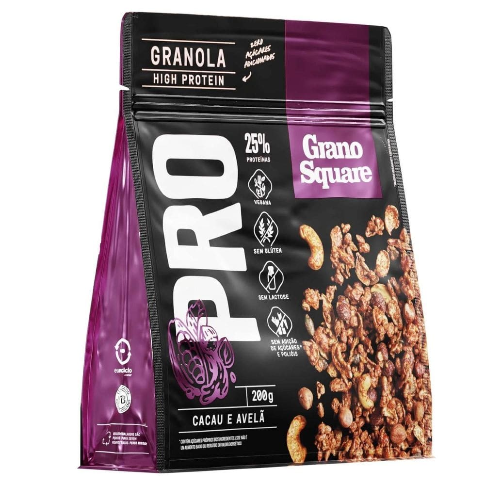 Granola Granosquare Proteica Cacau E Avelã 200G