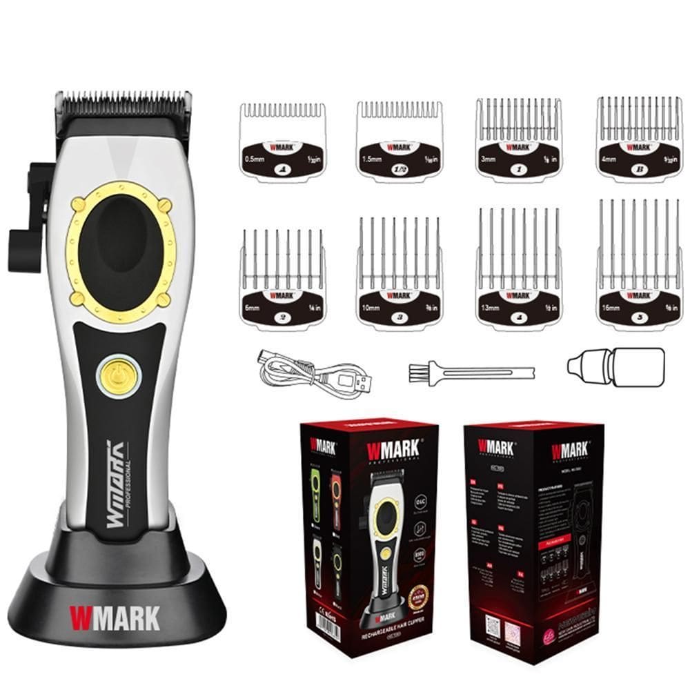 Maquina Corte Cabelo Wmark Ng 7030 Branco Profissional