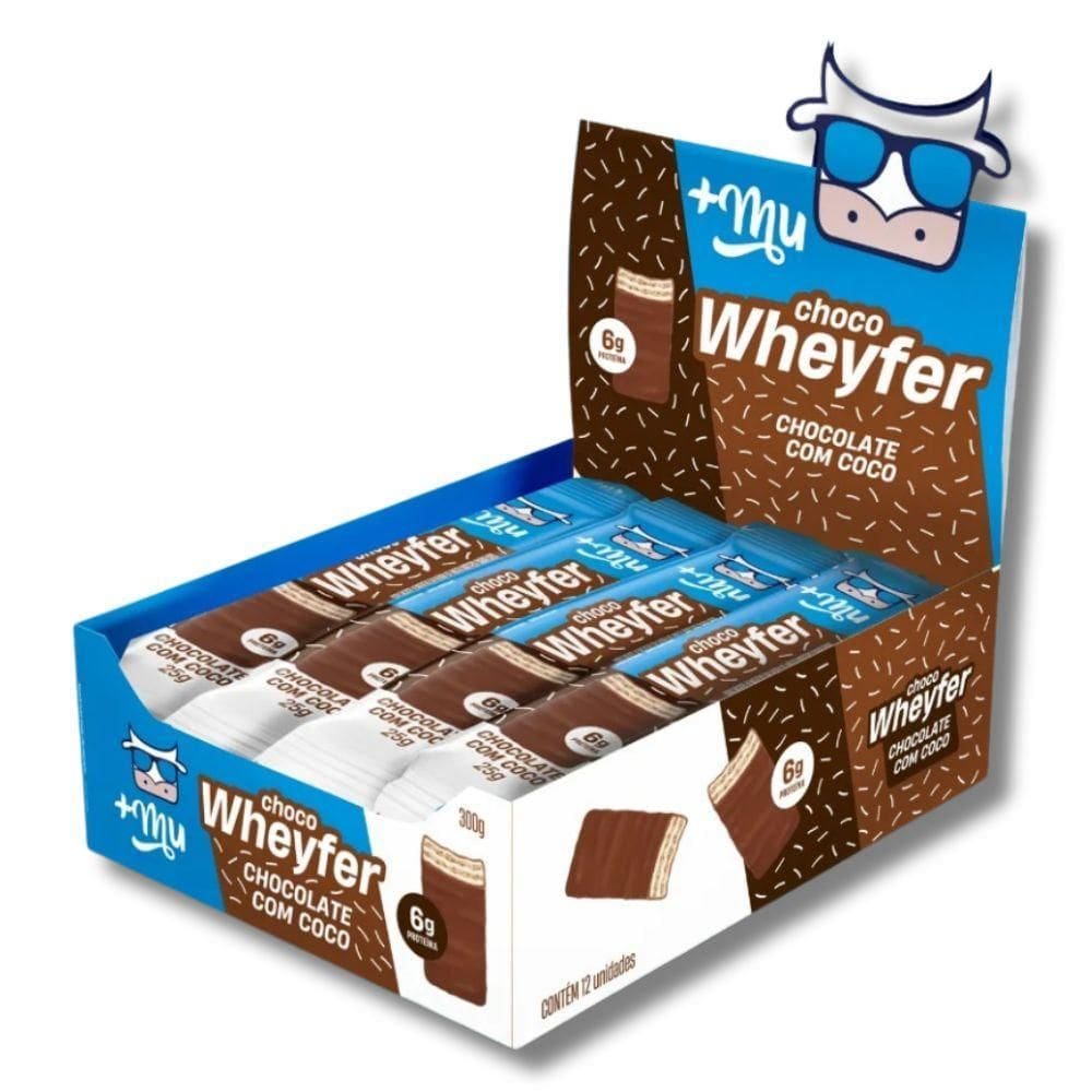 Wafer Chocowheyfer Sabor Chocolate Com Coco +Mu  Cx Com 12Un