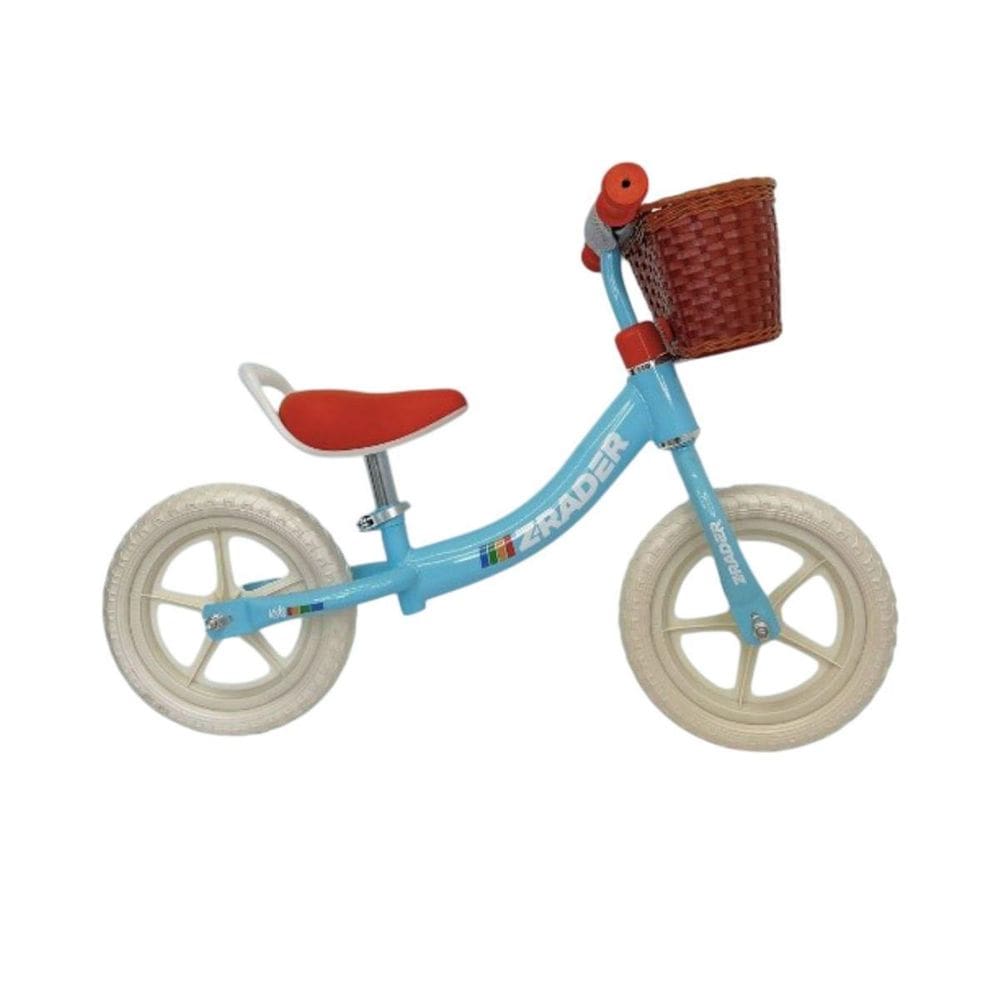 Bicicleta Bike Azul Infantil Equilíbrio S/ Pedal Cestinha