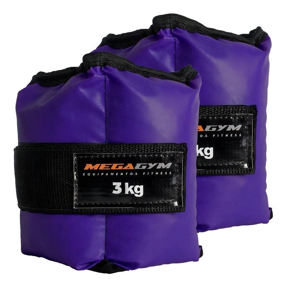 Caneleira Tornozeleira 3Kg Em Náilon Impermeável Peso De Per