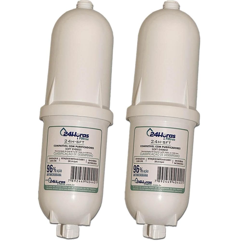 Kit 2 Filtro Refil Soft Everest Compatível Vela 2Em1