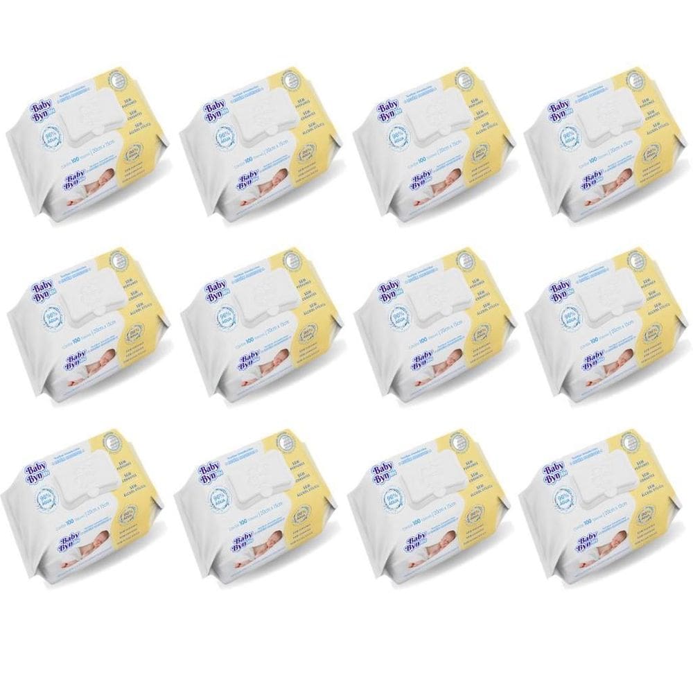 Kit Toalha Umedecida Baby Byn Recém Nascido 1200 Unidades