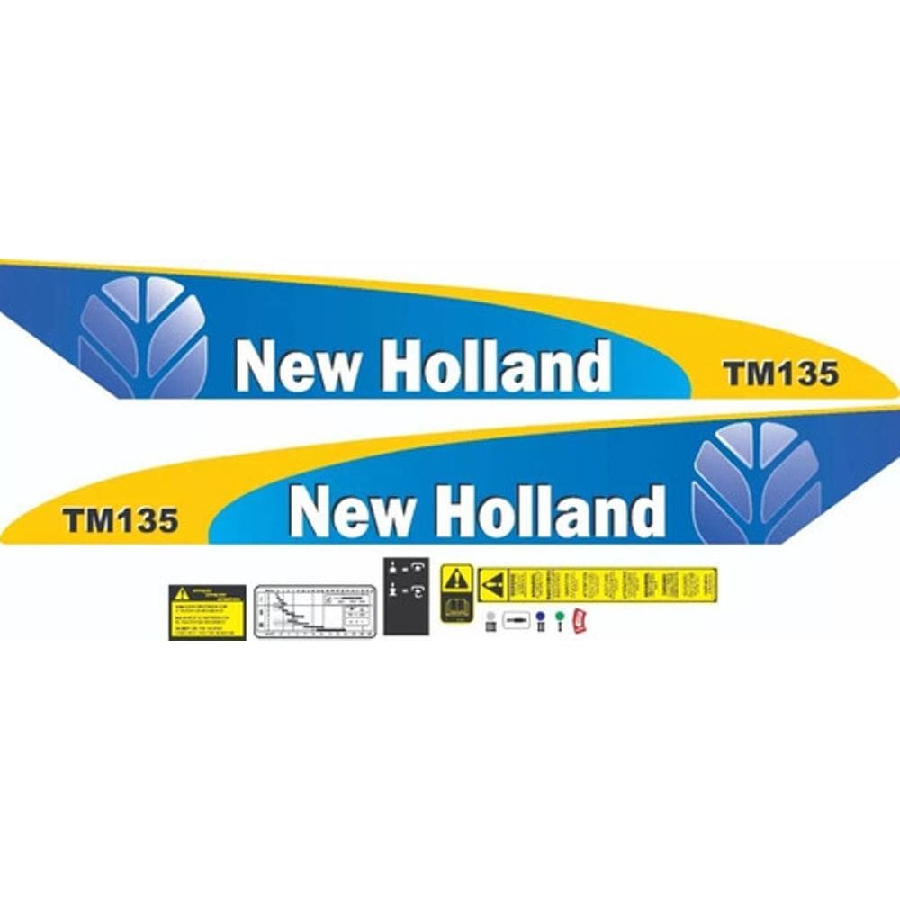 Kit Adesivos - New Holland Tm135 Para Máquinas Pesadas