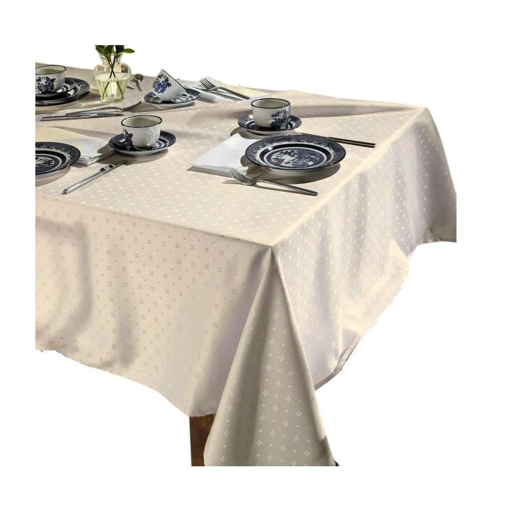 Toalha Mesa Quadrada Requinte 160X160Cm Nude Dohler