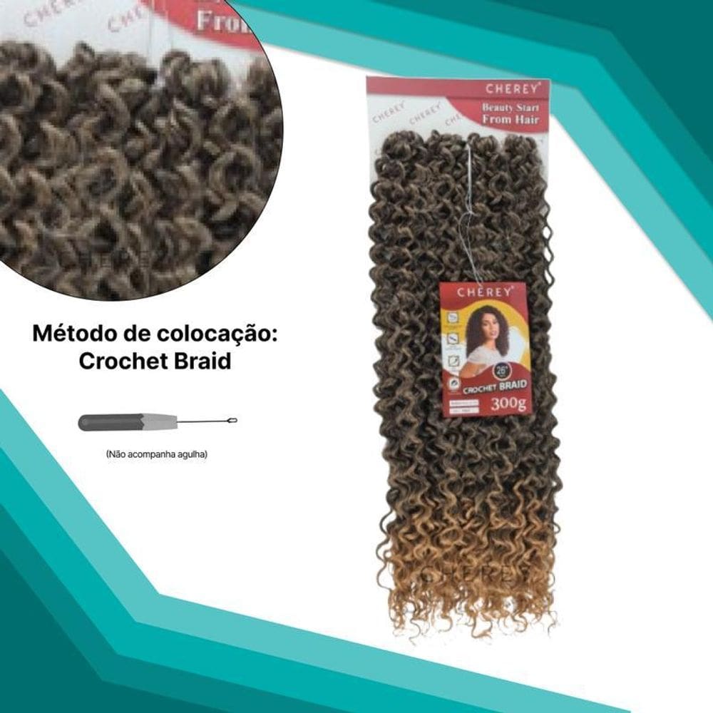 Cabelo Orgânico Percific Curl 300G 65Cm Para Crochet Braid