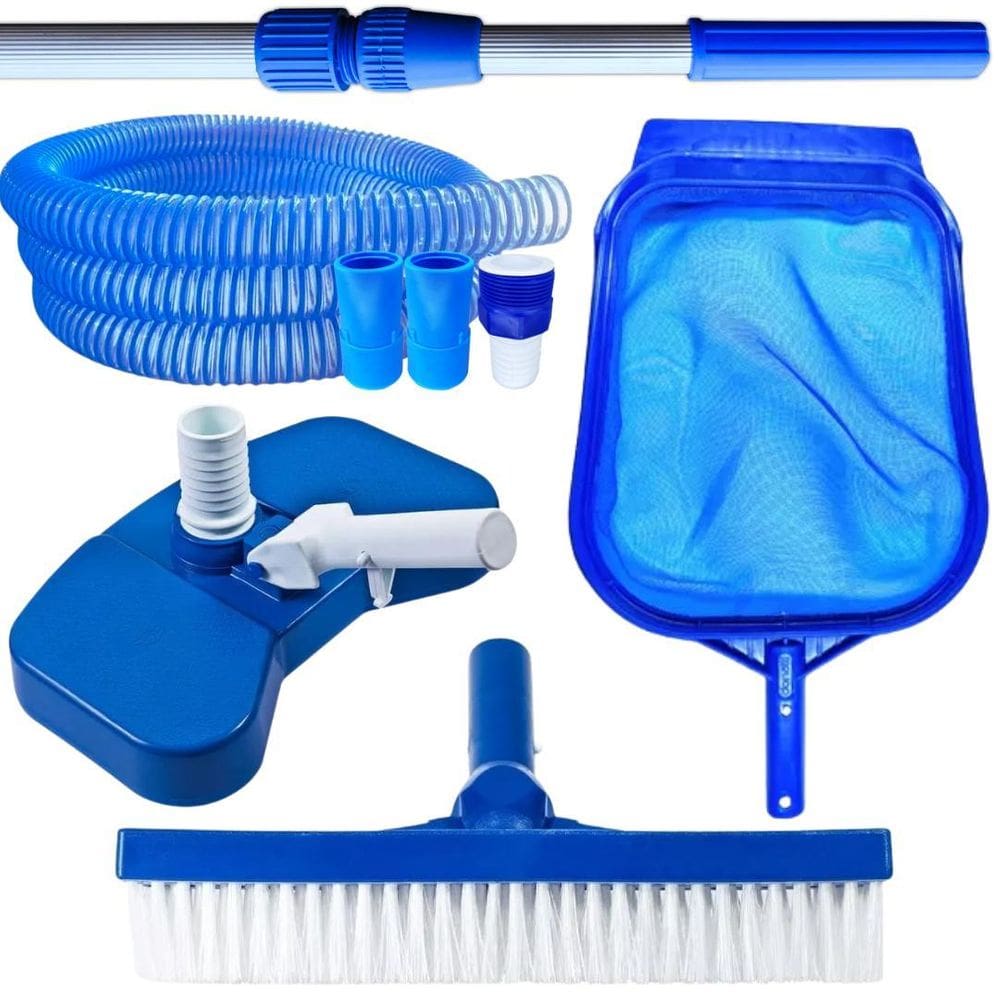 Kit Limpeza Para Piscinas Mangueira Siliconada 7Mt Cabo 2 Mt