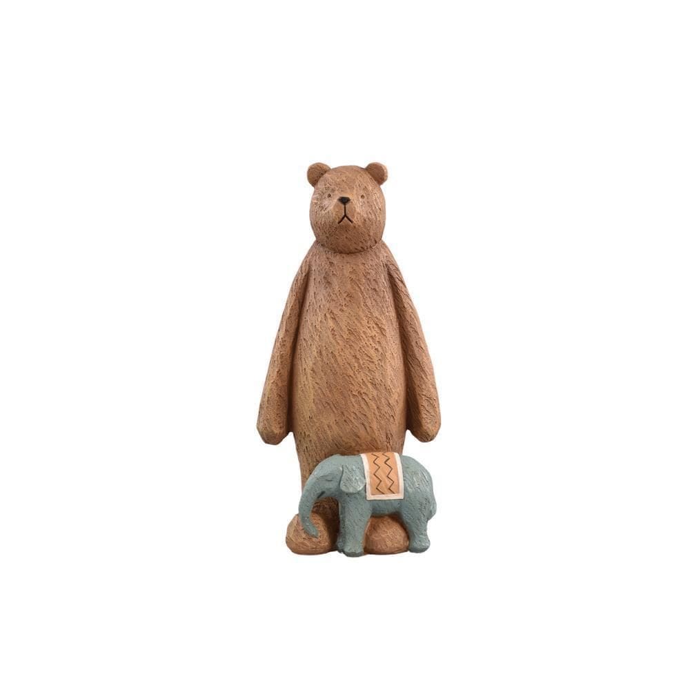 Escultura Enfeite Decorativo Urso Marrom 12.5X24.5X9.5Cm Rs