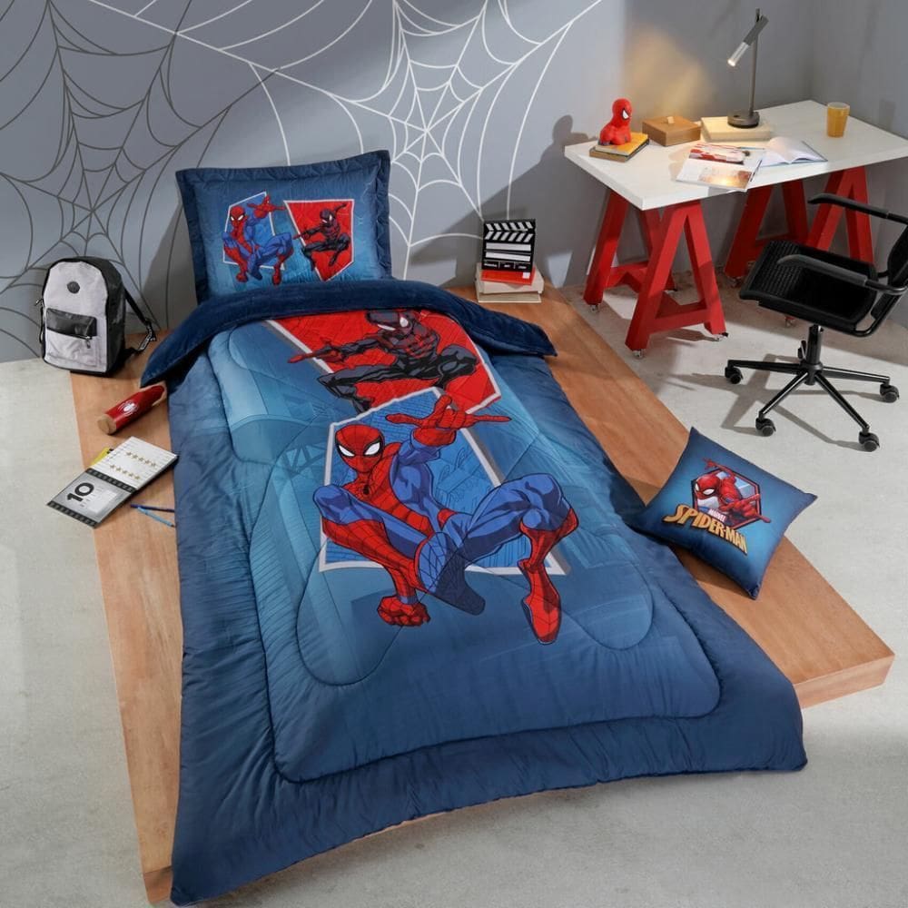 Edredon Solteiro Disney Spiderman Team Hedrons