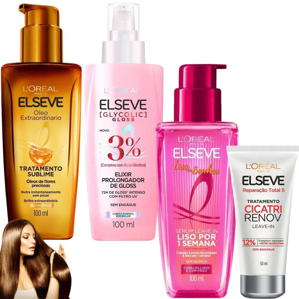 Kit Elseve Óleo Extraordinário Sérum Liso Dos Sonhos Renov